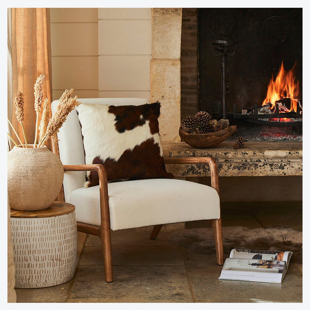 Cowhide hotsell cushion spotlight